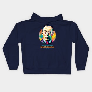 Sergei Rachmaninoff WPAP Kids Hoodie